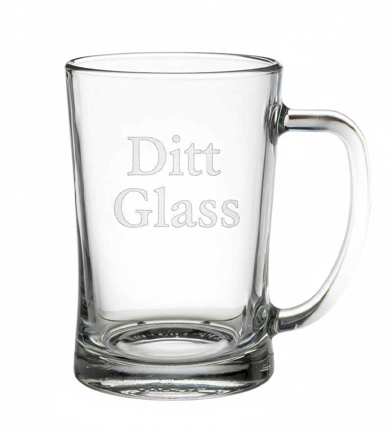 Ølglass med hank (0,6L)